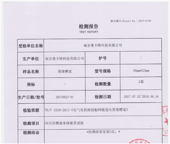 隧道預(yù)埋槽道檢測(cè)報(bào)告1