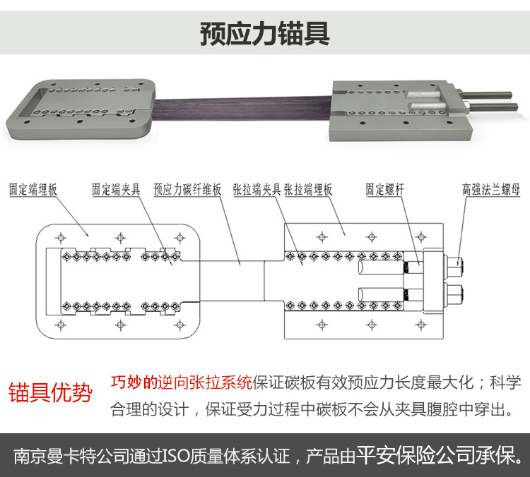 重慶預(yù)應(yīng)力碳纖維板張拉預(yù)應(yīng)力錨具